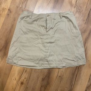 Khaki uniform skort